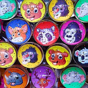 Мячи - прыгуны 45 мм "Зверята"